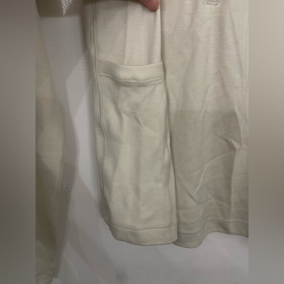 NOBULL Quarter Zip Pullover Merino Wool Blend Long Sleeve Top Cream Size Medium - Picture 4 of 6